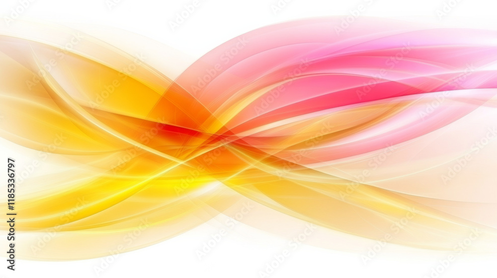 Obraz premium Colorful abstract waves create dynamic background