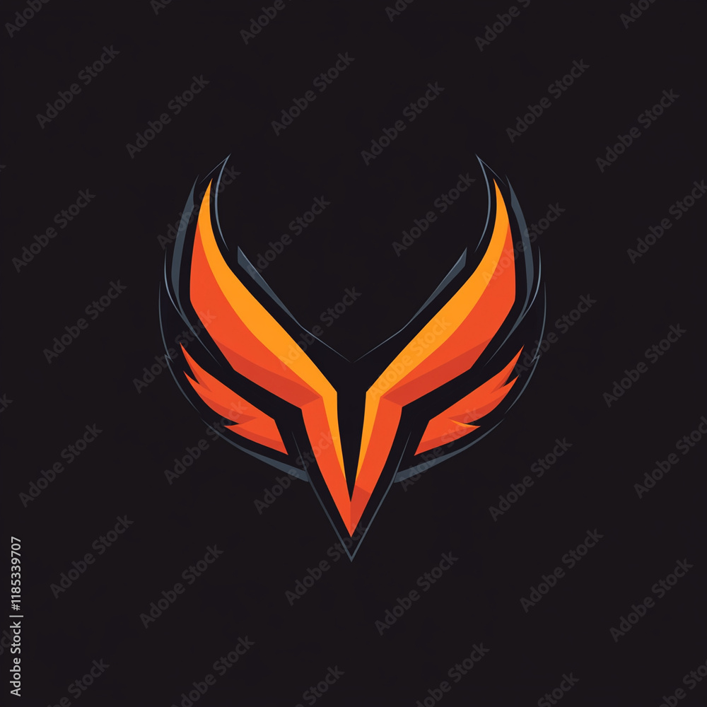 Phoenix Rising illustration sports team logo Phoenix Rising illustration sports team logo