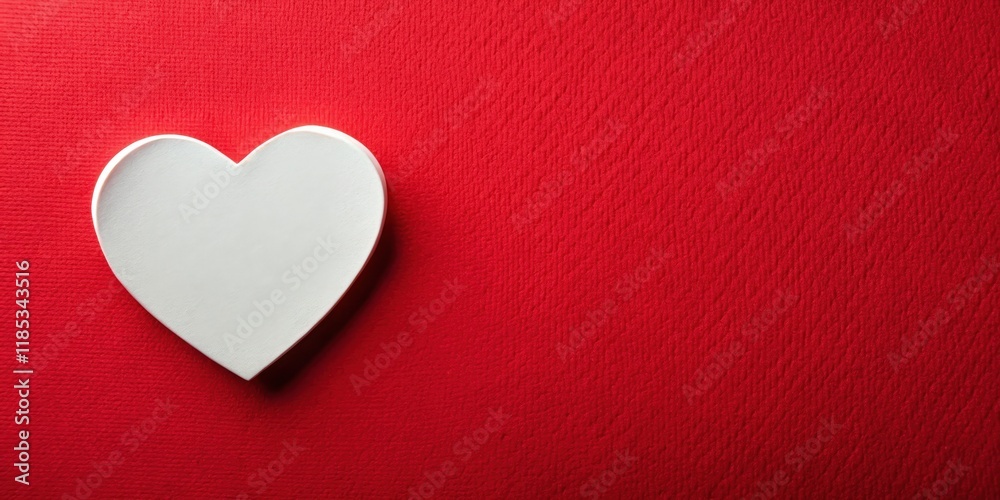 Heart-shaped sticker on a red background, red heart, love symbol Heart-shaped sticker on a red background, red heart, love symbol