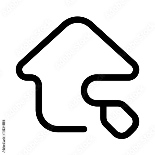 house auction icon with line style, perfect for user interface projects photo