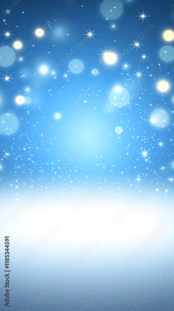 Obraz premium Sparkling blue abstract background with glowing lights