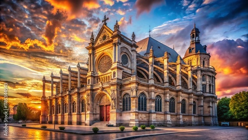 Parisian Church Saint Eustache Architectural Portrait Photography photo