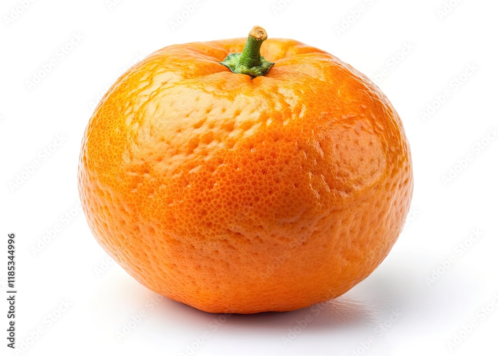 A vibrant, juicy tangerine, isolated on a white background. Studio-shot, high-resolution food photography. A vibrant, juicy tangerine, isolated on a white background. Studio-shot, high-resolution food photography.