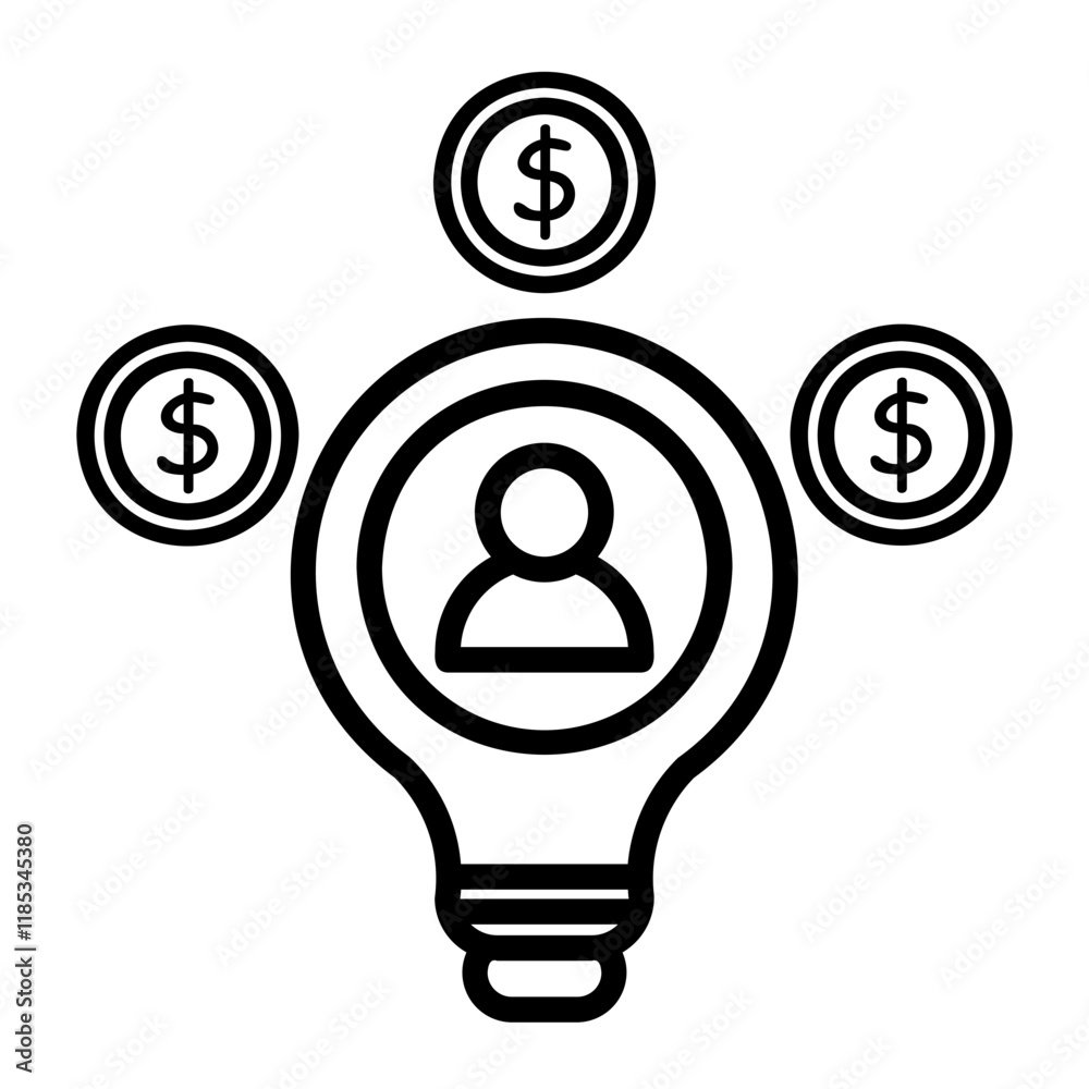 crowdfunding Line Icon