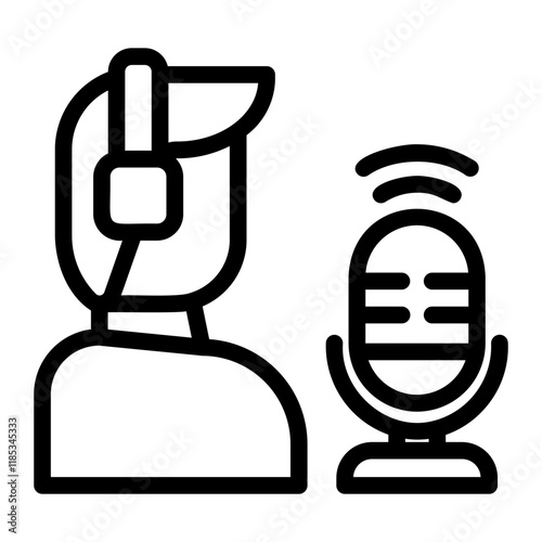 broadcaster Line Icon