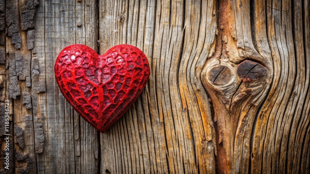 Close-up shot of a vibrant red heart-shaped tree trunk with intricate patterns and textures, set against a rustic wooden background, red heart tree trunk, tree bark Close-up shot of a vibrant red heart-shaped tree trunk with intricate patterns and textures, set against a rustic wooden background, red heart tree trunk, tree bark