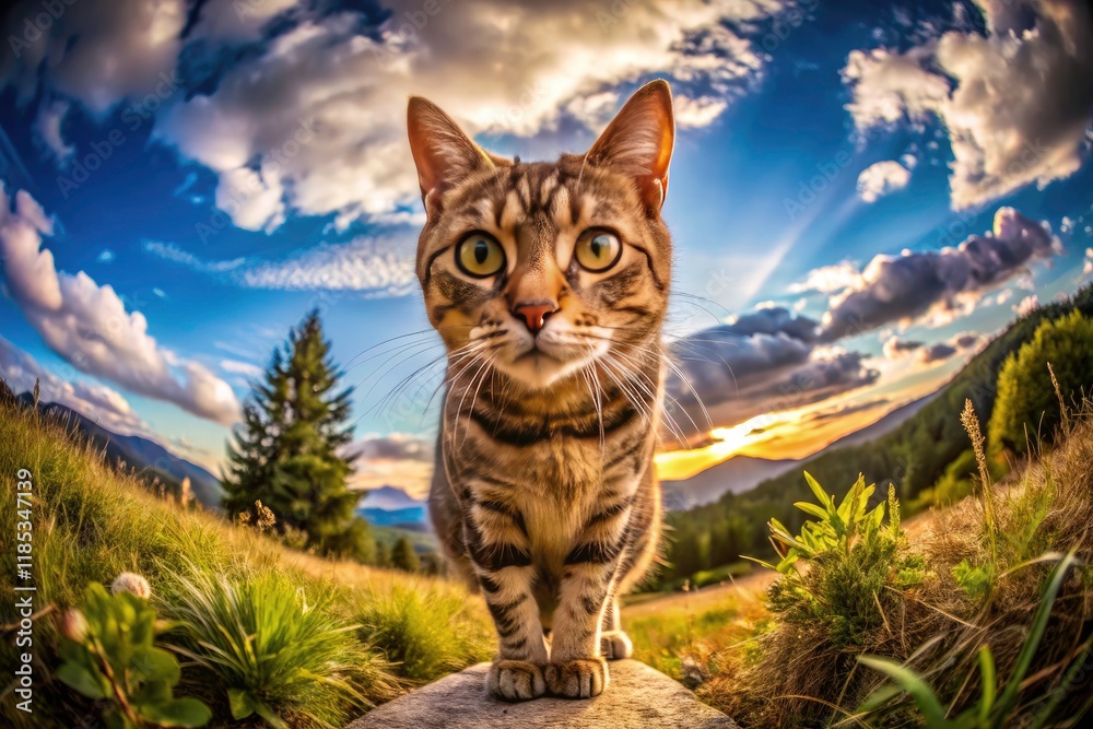 Capture your cat's majestic spirit with stunning panoramic photography. Capture your cat's majestic spirit with stunning panoramic photography.