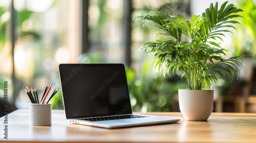 Bright Workspace with Clear Communication Elements Bright Workspace with Clear Communication Elements