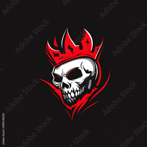 Skull and Crown Arm illustration sports team logo photo