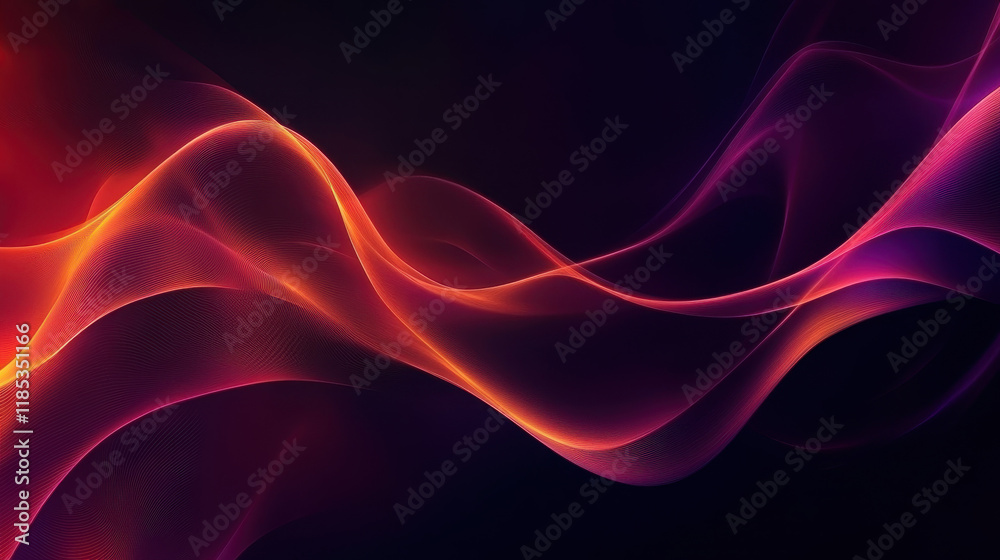 Abstract Flow: Red and Purple Energy Waves Abstract Flow: Red and Purple Energy Waves