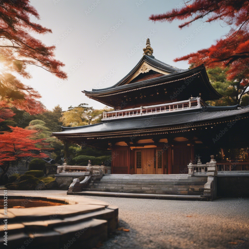 Fototapeta premium Japanese Temple Closeup
