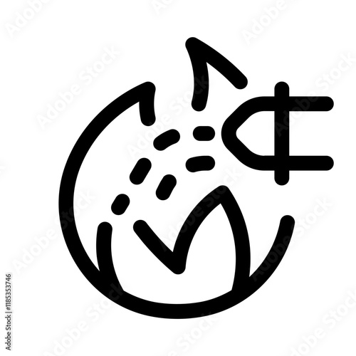 douse the fire icon with line style, perfect for user interface projects