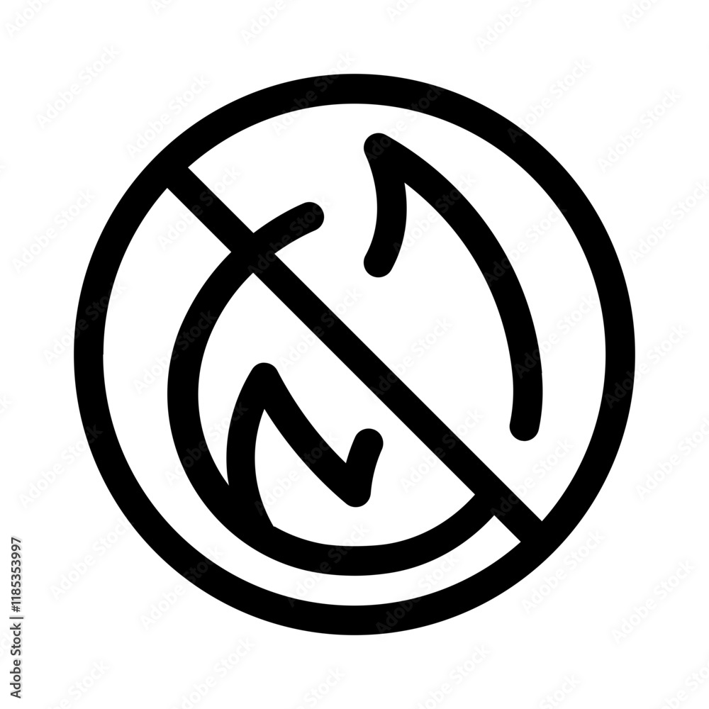 no blaze icon with line style, perfect for user interface projects no blaze icon with line style, perfect for user interface projects