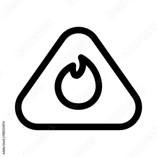 warning blaze icon with line style, perfect for user interface projects