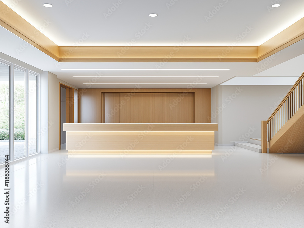 Fototapeta premium Equipping Reception Hall with Custom Welcome Desk
