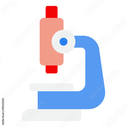 Stylized Microscope Icon for Educational Use