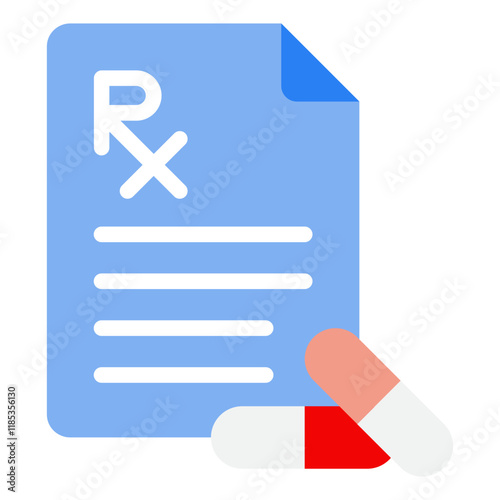 Prescription Document with Medication Capsules