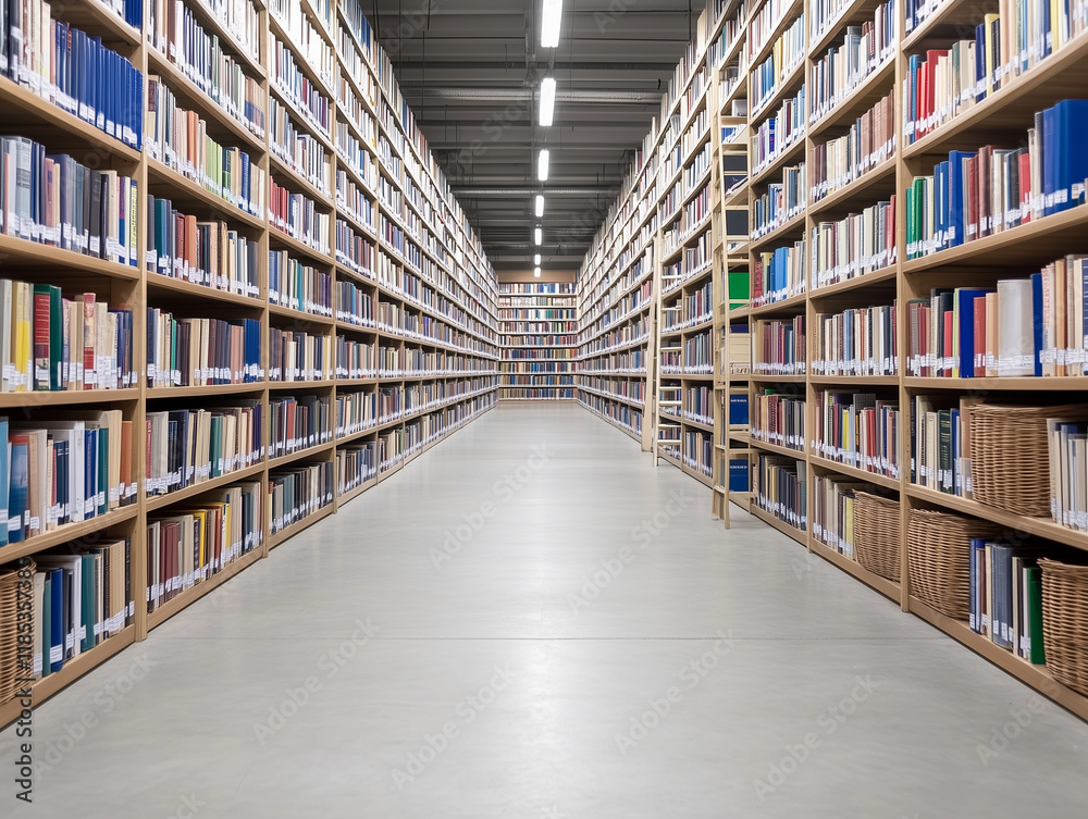 Urban Bookstore Crammed with Bookcases of Diverse Literature Urban Bookstore Crammed with Bookcases of Diverse Literature