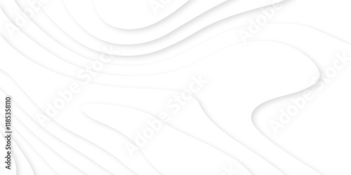 Vector minimal light element shadow landscape wave element curve graphic papercut design. Background with lines Modern white carve wave line abstract luxury papercut background.