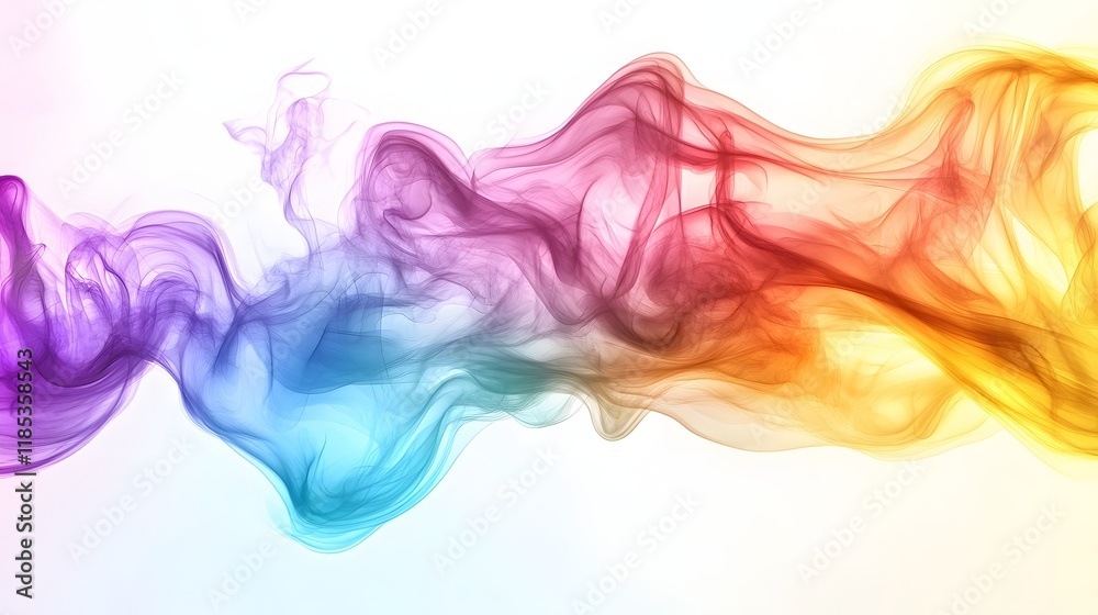 Abstract Colorful Smoke Wave Design Abstract Colorful Smoke Wave Design