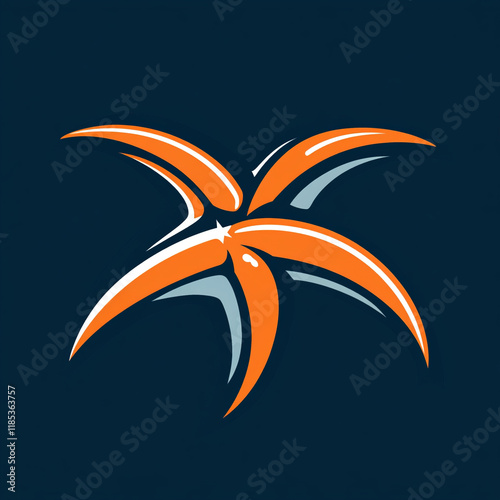 Starfish illustration sports team logo photo