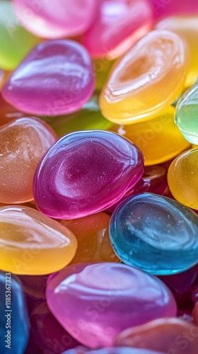 Colorful Glass Stones Background Texture