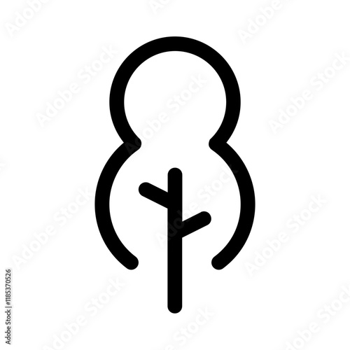 betula tree icon with line style, perfect for user interface projects