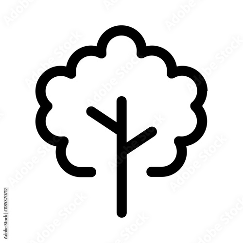 kamiling tree icon with line style, perfect for user interface projects