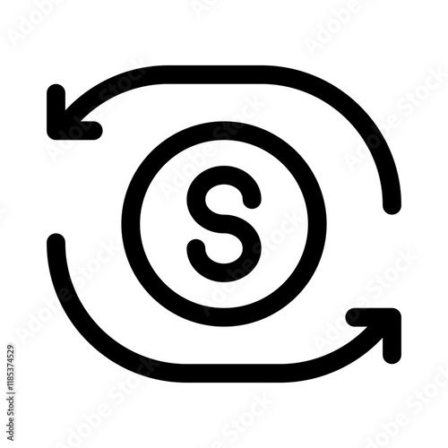 money management icon with line style, perfect for user interface projects