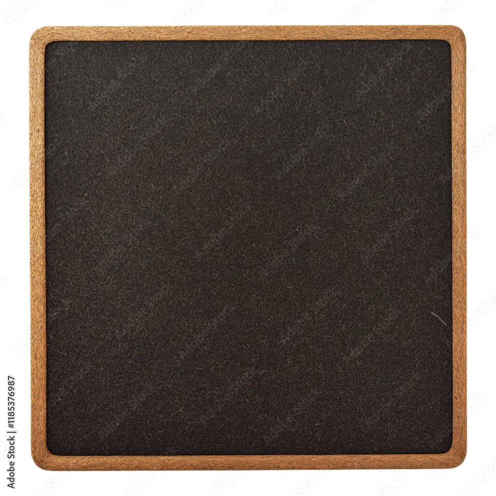 Fototapeta premium Brown felt letter board, blank surface ready for customization, ideal for creative displays and announcements, transparent background for versatility