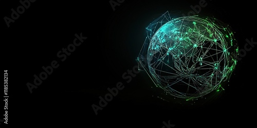 a dark themed cybersecurity wallpaper showing a wireframe