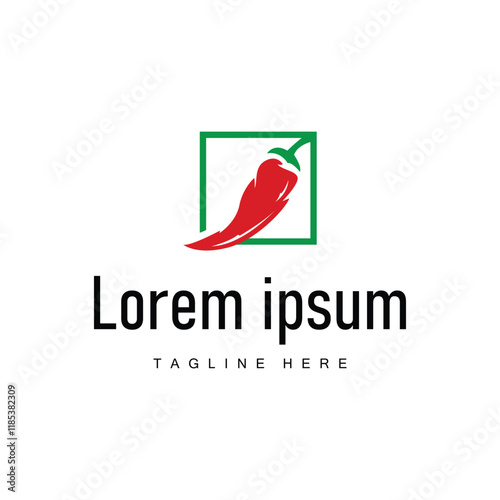 Hot Chili Peppers Logo Farm Garden Design Simple Illustration Symbol Template