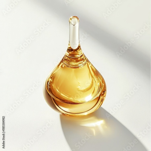 Golden Liquid in Glass Ampo...