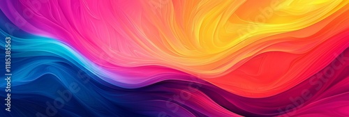 Fluid Color Waves Abstract ...