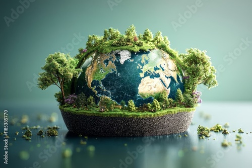 Eco-Sphere 3D Render of Ear...