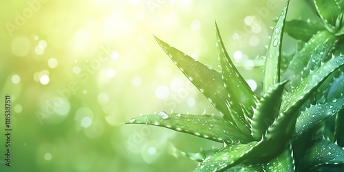 Pure and Fresh A Natural Aloe Vera Background for Soothing Vibes