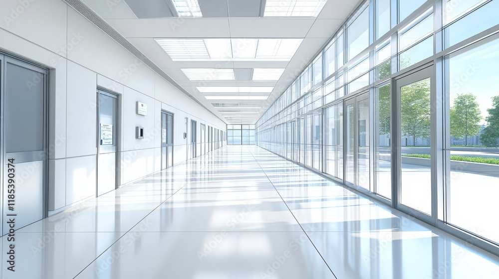 Modern Minimalist College Environment in Soft Light Modern Minimalist College Environment in Soft Light
