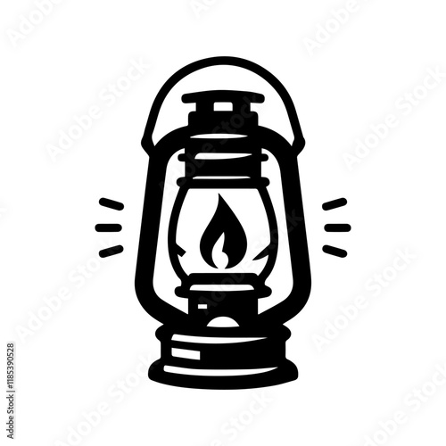 Lantern lamp vector logo template, street lamp, vintage fire lantern. Logo for business, restaurant