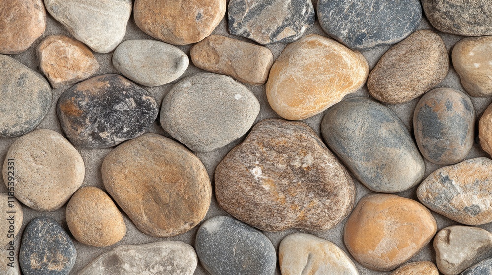 Smooth River Rocks Texture Background - Natural Stone Wall Smooth River Rocks Texture Background - Natural Stone Wall