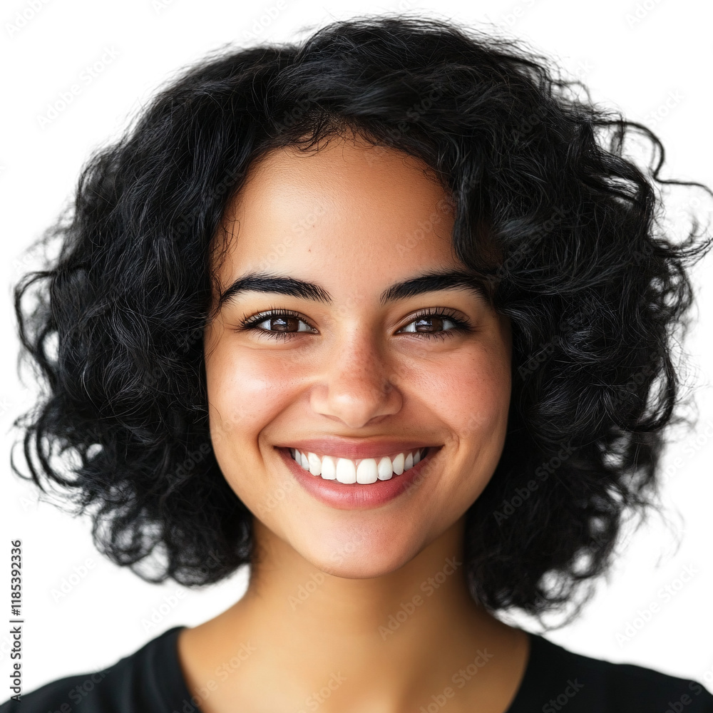Portrait of a smiling woman isolated on transparent background Portrait of a smiling woman isolated on transparent background