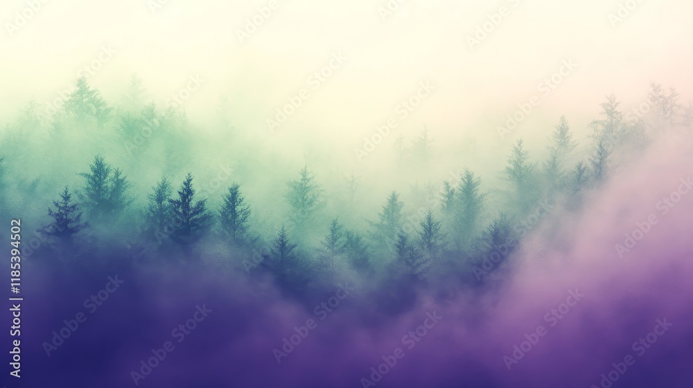 Soft green violet gradient background, blurred contrasts texture, desktop background, copy space included, Generative AI