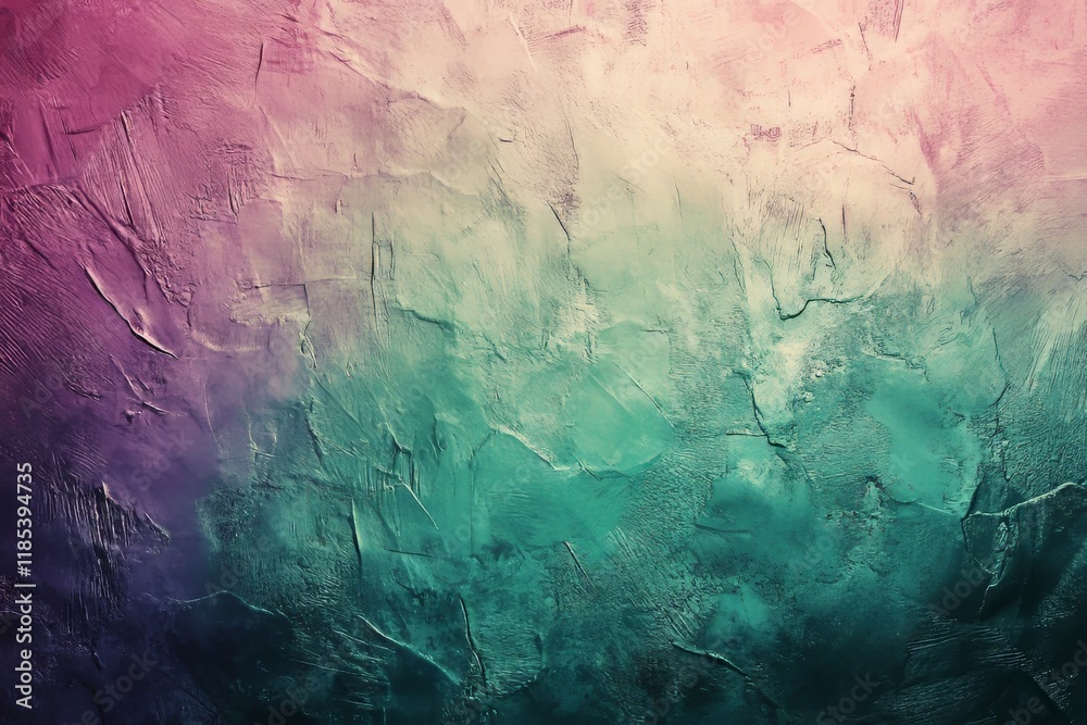Naklejka premium Dynamic green violet gradient background, retro shadows texture, mobile wallpaper, dynamic appeal, Generative AI