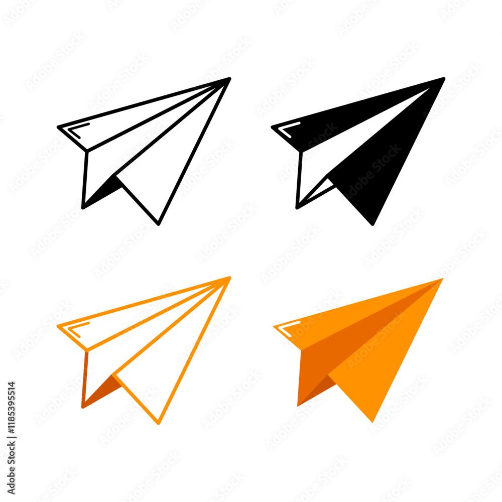 Paper plane icon pack illustration Paper plane icon pack illustration