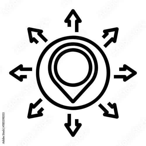 directions Line Icon
