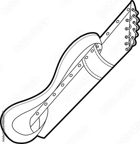 Hanging quiver outline vector
