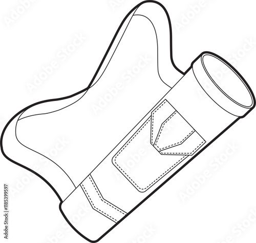 Hanging quiver outline vector