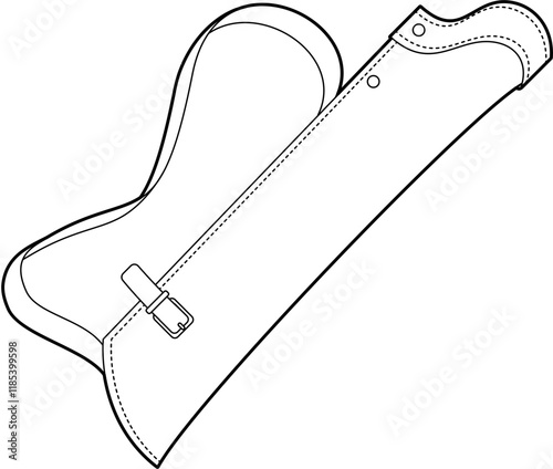 Hanging quiver outline vector