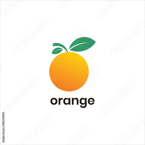 orange fruit logo, lemon vitamin c design vector