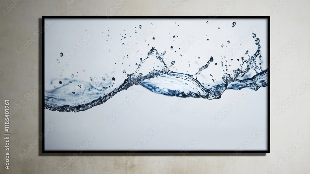 Naklejka premium Framed photo of water splash.