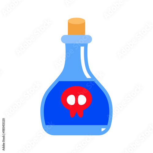 bottle of poison with skull symbol